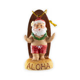 "Santa's Longboard" Hand-painted Hawaiian Christmas Ornament