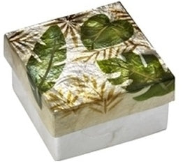 Capiz Box 3x3 Tropic Leaves - Polynesian Cultural Center