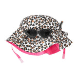 Mudpie Toddler Leopard Sun Hat & Sunglasses Set