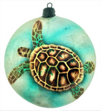 Kubla Crafts "Sea Turtle" Capiz Shell Holiday Ornament