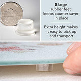 Coral Life Tempered Glass Round Counter Saver- 16"