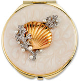 Kubla Crafts "Jeweled Shell" Compact Mirror