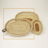Palm Wood Basket Large Oval - Polynesian Cultural Center
