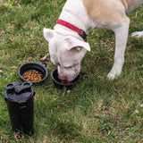 Doggie Doggie Duo Dog Food & Water Travel Storage Kit- White  