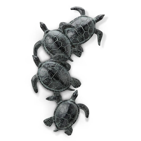 quarter of four black sea turtles