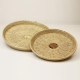 Cambodian Woven Serving Plate with Pam Wood Center 