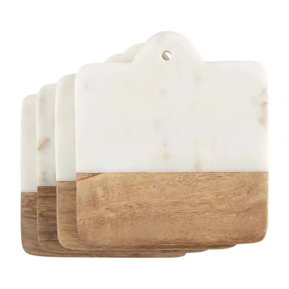 Square Marble Wood Coaster Set - Polynesian Cultural Center