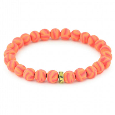 Jilzsarah Coral Disco Stack Bracelet.