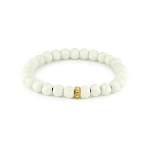 BR Men Stack SS Lg Ivory - Polynesian Cultural CenterJilzarah "Ivory" Large Stack Bracelet