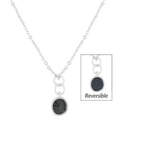 Jilzarah "Midnight Palm" Petite Reversible Coin Necklace