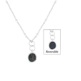 Jilzarah "Midnight Palm" Petite Reversible Coin Necklace