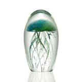 San Pacific International Teal & Green Jellyfish Art Glass 