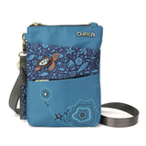 Blue Sea Turtle cellphone bag ocean-themed design and adjustable strap.