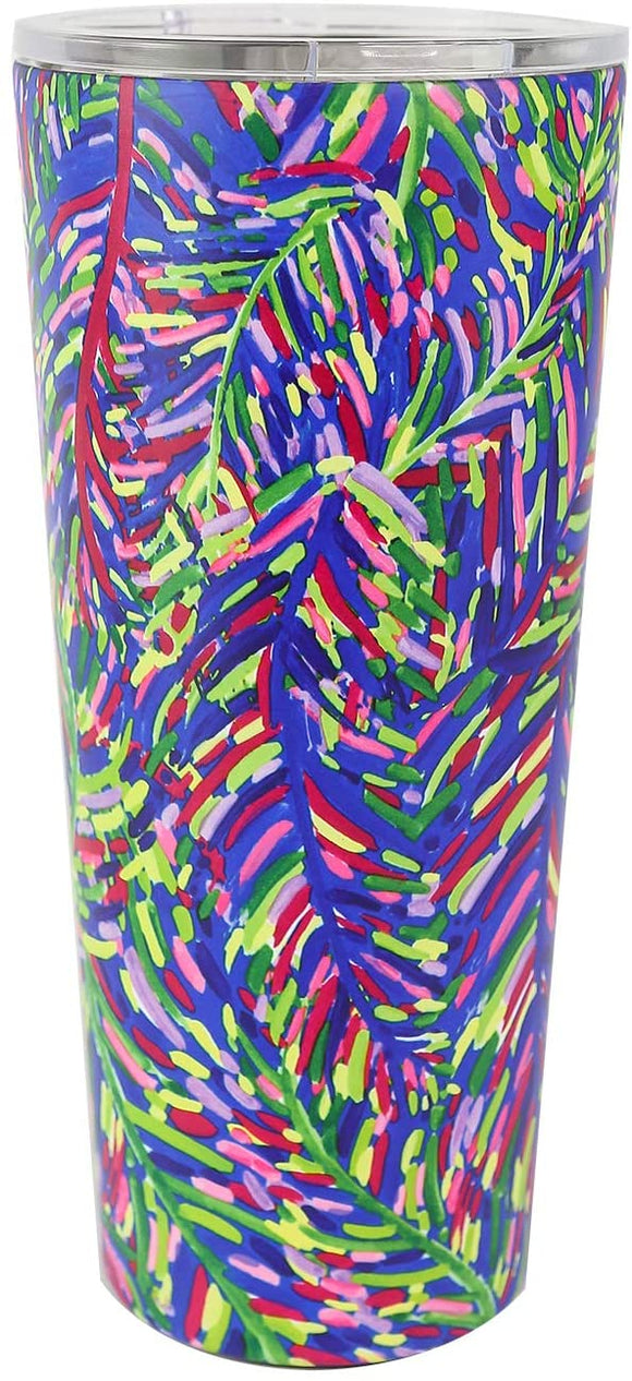 Stainless Lg Tumbler BlueFrond - Polynesian Cultural Center