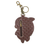 Back View Chala Dolphin Key Fob and Coin Purse