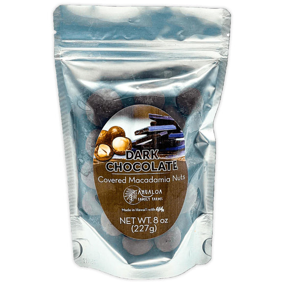 Ahualoa Dark Chocolate Covered  Macadamia Nuts, 8-Ounce