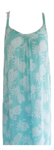 Hawaiian Blue Pineapple Dress