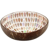 "Mosaic Seeds" Mother of Pearl Coconut Bowl