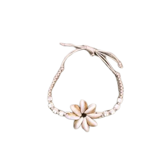 Sigay Shell Flower Macrame Bracelet - Polynesian Cultural Center