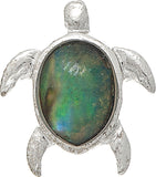 Silver Tiny Abalone Turtle  Post Earring e