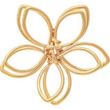 Gold Little 3D Wire Flower Earring - The Hawaii Store