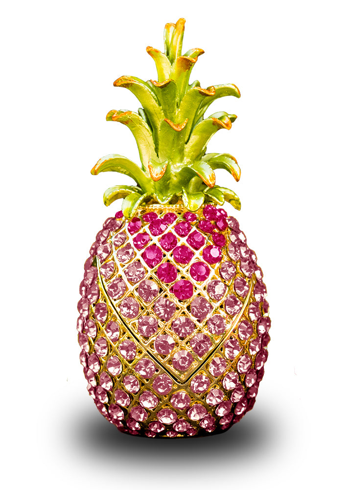 Giant Pineapple with rhodium leaf top Swarovski Crystal Crystal