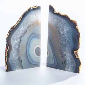 Geocentral Natural Agate Bookends Set, 2-Piece