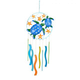 Wind chime with painted sea turtles