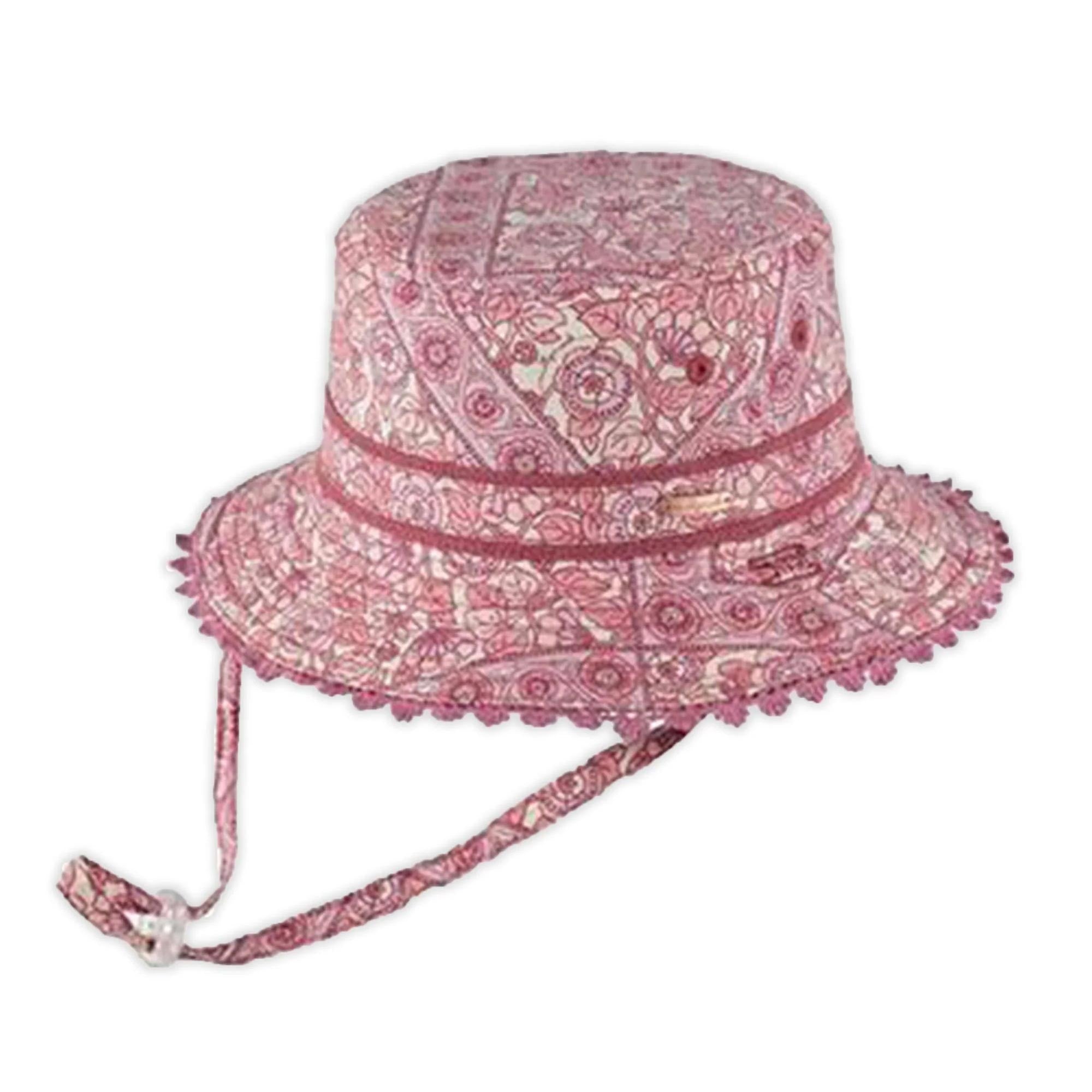 Millymook Girl's Alyssa Reversible Bucket Hat- Pink
