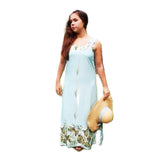 Hawaiian Column Dress with Island Accents - 100% Rayon - Polynesian Cultural Center
