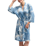 "Hello Mello" Blue Hand-Dyed Robes- Polyester/Spandex