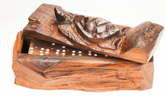 Earth View Rustic Sea Turtle Domino Set and Holding Case