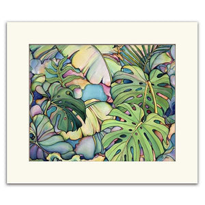 “Island Oasis” by Colleen Wilcox - Matted Print - 11"x14" - Polynesian Cultural Center