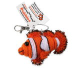 Orange and white clown fish string doll.