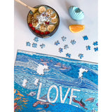 Surf Shack "Love the Ocean" Puzzle by Emma Lopes, 1000-Pieces