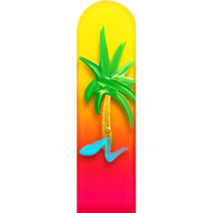 Palm Tree Crystal Glass Nail File- Never Wears Out