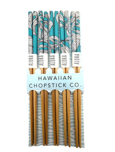 Aloha "Monstera" Reusable Bamboo Chopsticks 