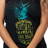 Model wearing Polynesian Cultural Center Women's "Pineapple Bliss" Racerback Tank