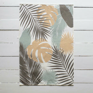Rise Beyond The Reef "Tropical Leaf" Hand-printed Tea Towel
