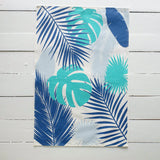 Rise Beyond The Reef "Tropical Leaf" Hand-printed Tea Towel