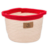 Rope Dog Toy Bucket - Red and Cream - Polynesian Cultural Center