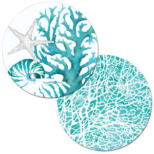 "Coral Life" Round Reversible Placemat- 13.5" - Polynesian Cultural Center