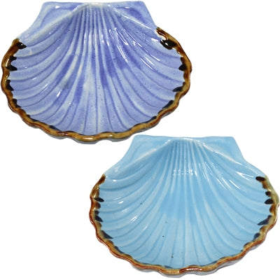 Dish Ceramic Clam Shell Blue 3.8x3.5 - Polynesian Cultural Center