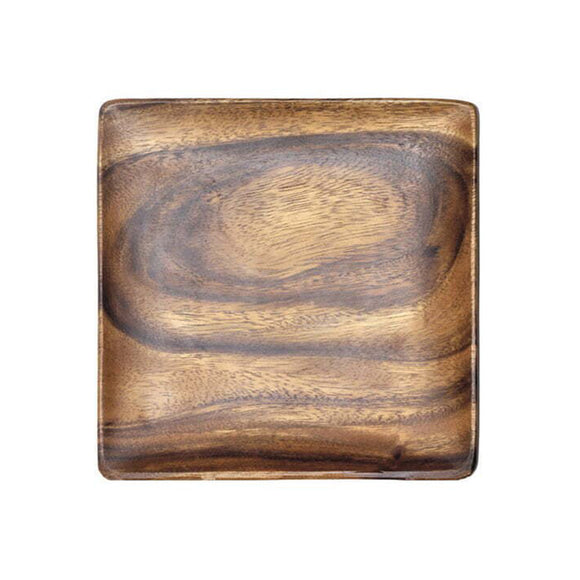 Solid Acacia Wood Square Serving Plate- 10