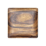 Solid Acacia Wood Square Serving Plate- 10"x10"