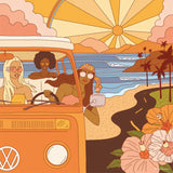 Surf Shack "Sunset Groove" Illustration by Ashley Munson