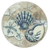 "Tide Pool Shell" Tempered Glass Lazy Susan
