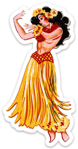 Sticker Hula Girl Vintage - Polynesian Cultural Center