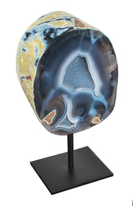 Lg Polish Geode Half w/Stand - Polynesian Cultural Center