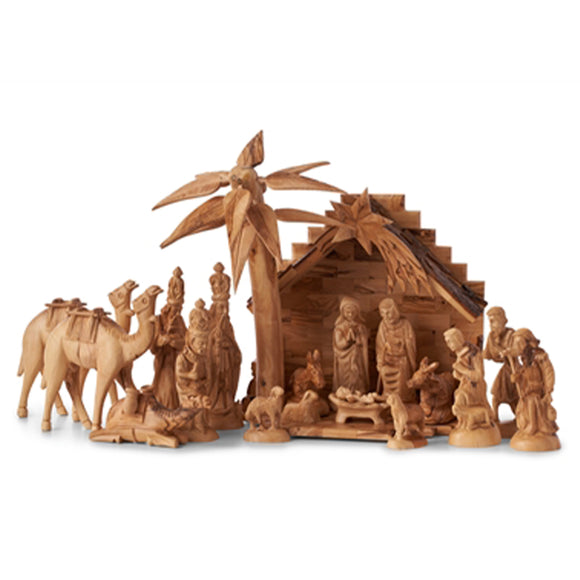 Olive Wood 15 Piece Nativity Set - 10